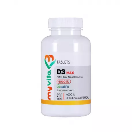 Witamina D3 MAX 4000 IU Naturalna (250 tab) MyVita