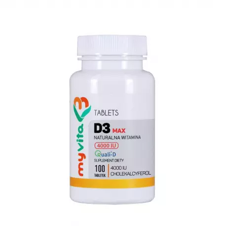 Witamina D3 MAX 4000 IU Naturalna (100 tab) MyVita