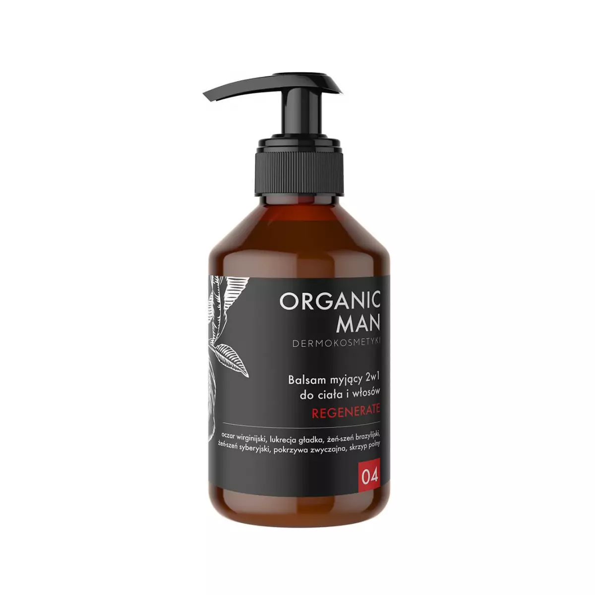 Organic Man Balsam Myjący 2w1 do Ciała i Włosów REGENERATE 250 g dla Mężczyzn Organic Life Organic Man Balsam Myjący 2w1 do Ciała i Włosów REGENERATE 250 g dla Mężczyzn Organic Life