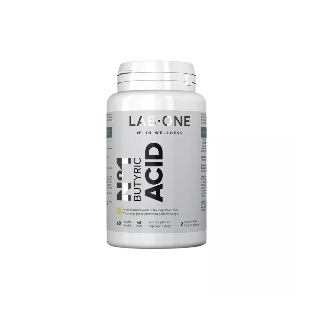 Nr 1 Butyric Acid Maślan Sodu (60 kaps) Lab One Nr 1 Butyric Acid Maślan Sodu (60 kaps) Lab One