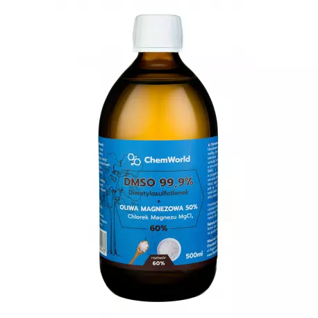 DMSO 99.9% + Oliwa Magnezowa Sól Epsom 50% Chlorek Magnezu - Roztwór 60% 500 ml ChemWorld