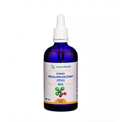 TCA Kwas Trichlorooctowy 35% Roztwór 50 ml Szklana Butelka z Pipetą ChemWorld