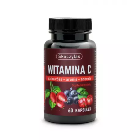 Witamina C Trio Dzika Róża Aronia Acerola (60 kaps) Skoczylas