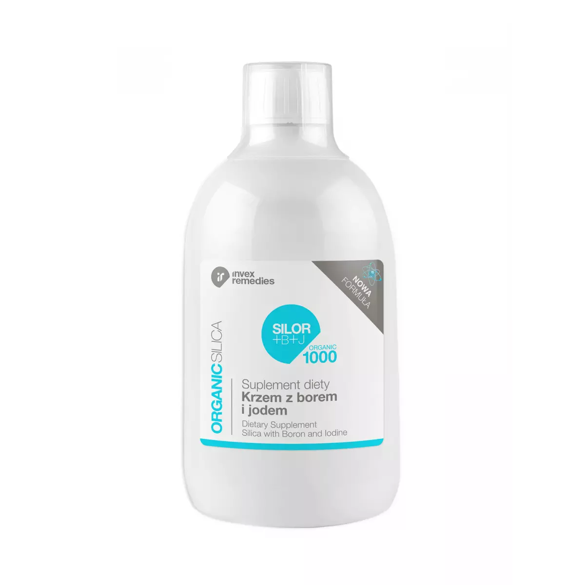 SILOR+B+J ORGANIC Krzem Organiczny + Bor + Jod 500 ml Invex Remedies SILOR+B+J ORGANIC Krzem Organiczny + Bor + Jod 500 ml Invex Remedies