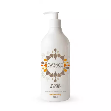Mydło w Płynie z pompką Pomarańcza Ekologiczne 750 ml SWONCO