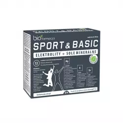 Elektrolity + Sole Mineralne Sport & Basic Acerola Sód Magnez Potas Cynk (14 saszetek) Biofarmacja