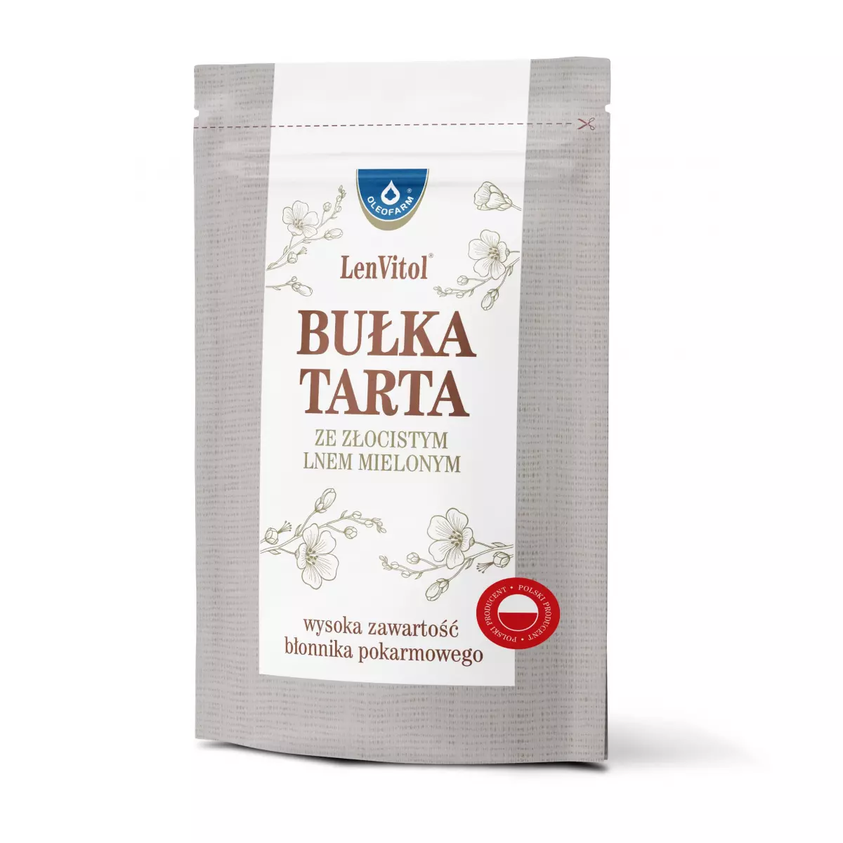 Bułka Tarta ze Złocistym Lnem Mielonym 450g Oleofarm Bułka Tarta ze Złocistym Lnem Mielonym 450g Oleofarm