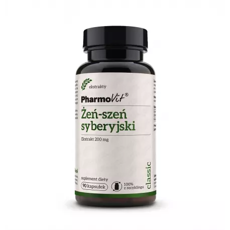 Żeń-szeń Syberyjski 20:1 200 mg (90 kaps) Pharmovit