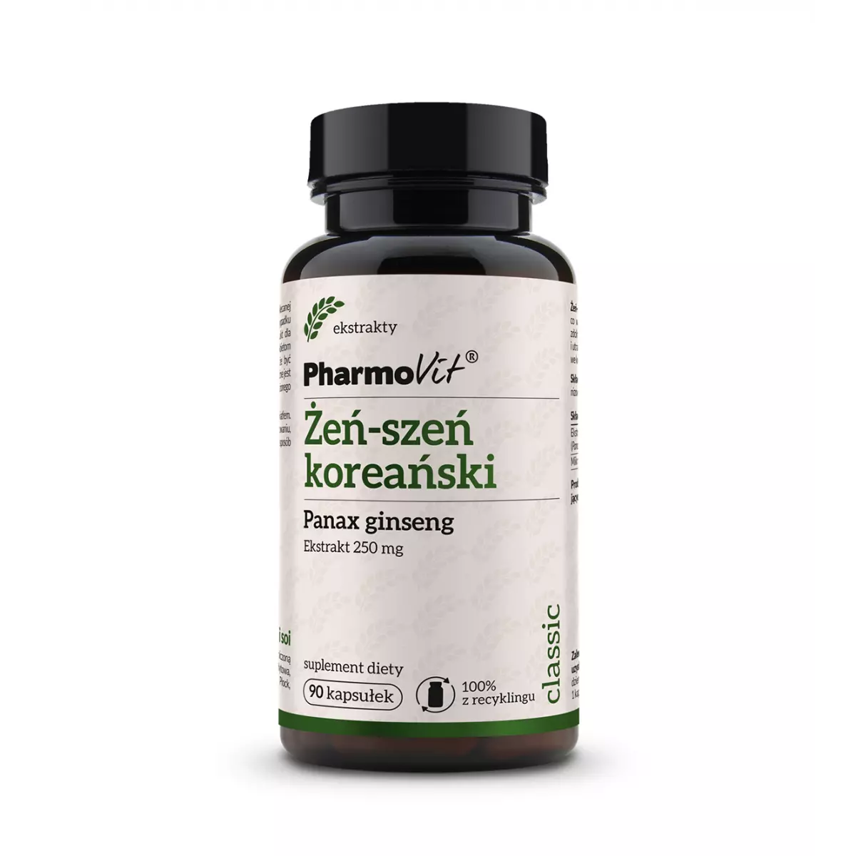 Żeń-szeń Koreański 4:1 250 mg (90 kaps) Pharmovit Żeń-szeń Koreański 4:1 250 mg (90 kaps) Pharmovit