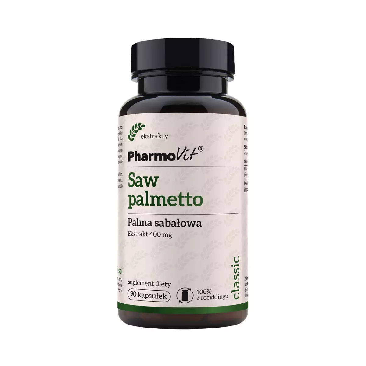 Saw Palmetto Palma Sabałowa 4:1 400 mg (90 kaps) Prostata Pharmovit Saw Palmetto Palma Sabałowa 4:1 400 mg (90 kaps) Prostata Pharmovit