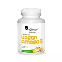 Wegańska Vegan Omega 3 Kwasy DHA 250 mg (60 kaps) Aliness