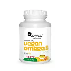 Wegańska Vegan Omega 3 Forte Kwasy DHA 500 mg (60 kaps) Aliness