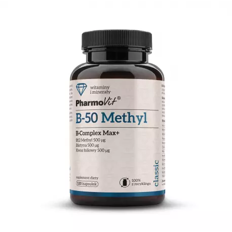 Kompleks Witamin B-50 Methyl B-complex Max+ (120 kaps) Pharmovit