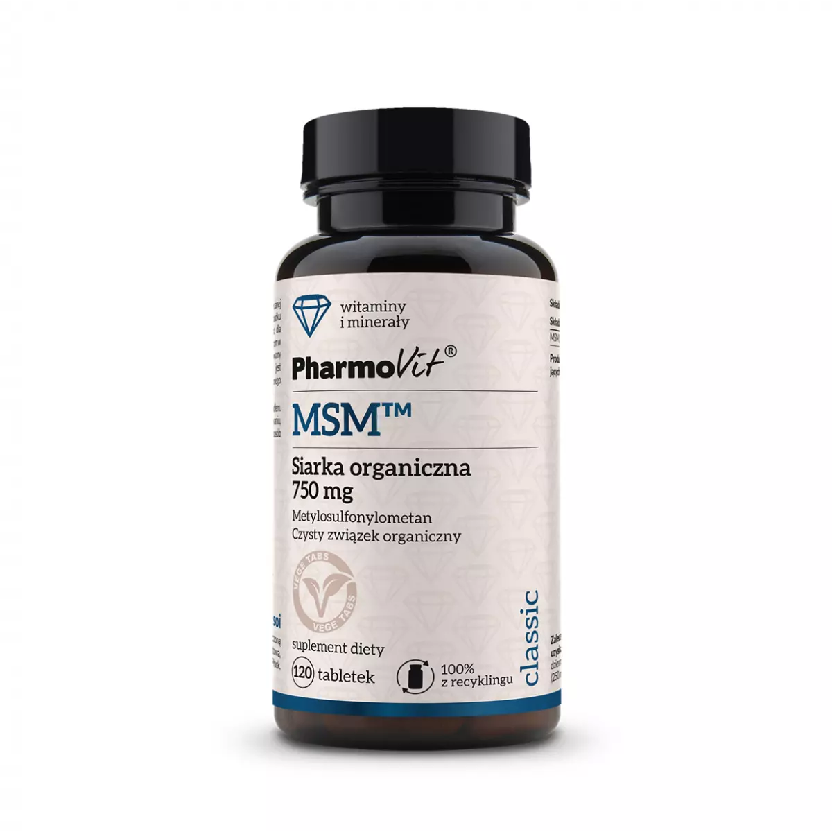 MSM Siarka Organiczna 750 mg (120 tab) Pharmovit MSM Siarka Organiczna 750 mg (120 tab) Pharmovit