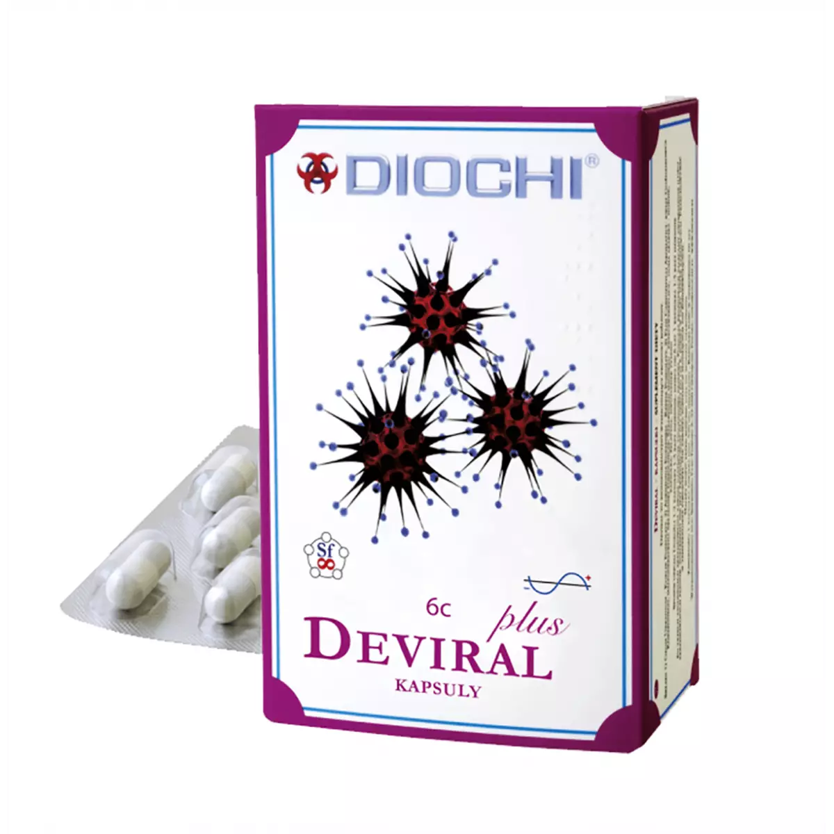Deviral Plus (60 kaps) Harmonizuje 8 z 12 meridainów głównych Diochi Deviral Plus (60 kaps) Harmonizuje 8 z 12 meridainów głównych Diochi