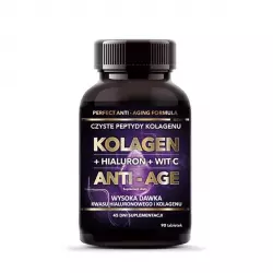 Kolagen z Kwasem Hialuronowym i Witaminą C 500 mg ANTI-AGE (90 tab) INTENSON