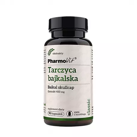 TARCZYCA BAJKALSKA Ekstrakt 4:1 400 mg (90 kaps) Pharmovit