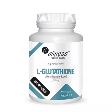 L-Glutathione Glutation Zredukowany 500 mg (100 kaps) Aminokwasy Aliness
