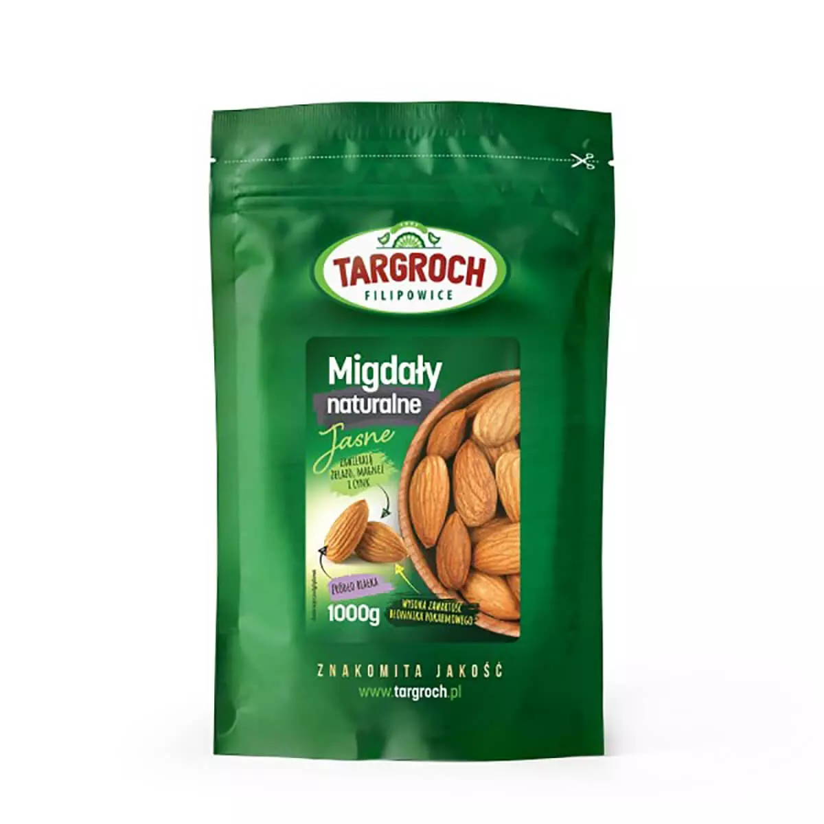 Migdały Naturalne Jasne 1 kg TARGROCH Migdały Naturalne Jasne 1 kg TARGROCH