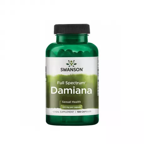 Ekstrakt z Liści Damiana Full Spectrum 510 mg (100 kaps) Swanson