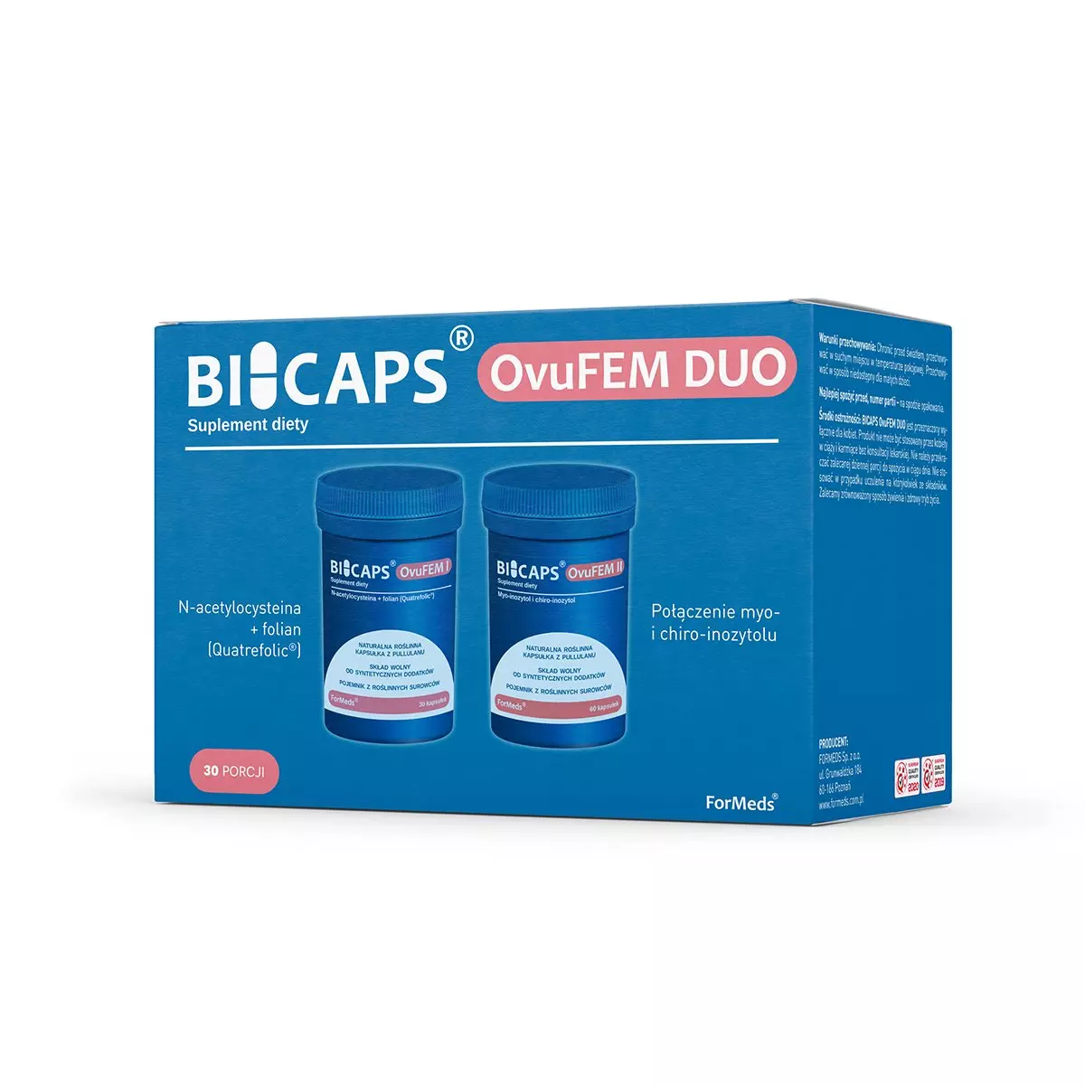 BICAPS OvuFEM DUO Dla kobiet planujących ciążę (90 kaps) ForMeds BICAPS OvuFEM DUO Dla kobiet planujących ciążę (90 kaps) ForMeds