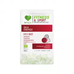 Siła Energii BIO Fitness & Sport Moringa Guarana Ashwagandha Acerola Acai Proszek 100 g BeOrganic