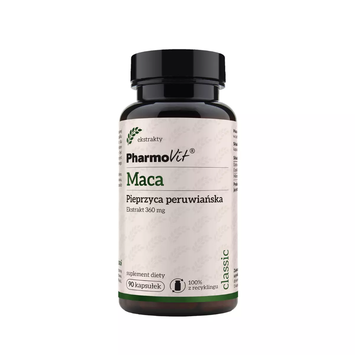 Maca Pieprzyca Peruwiańska 360 mg (90 kaps) Pharmovit Maca Pieprzyca Peruwiańska 360 mg (90 kaps) Pharmovit