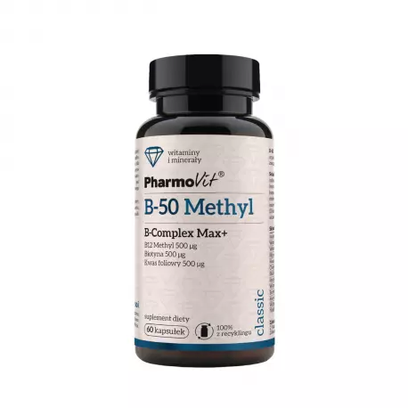 Kompleks Witamin B-50 Methyl B-complex Max+ (60 kaps) Pharmovit