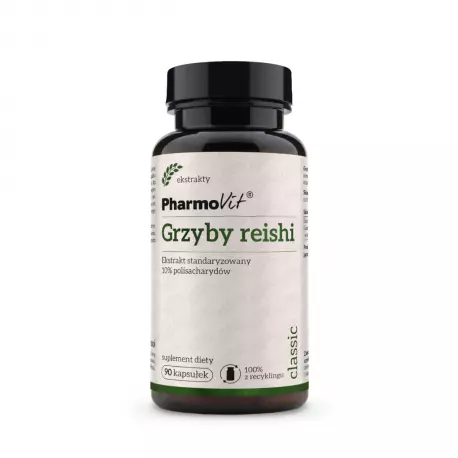 GRZYBY REISHI Ekstrakt 4:1 10% Polisacharydów (90 kaps) Pharmovit