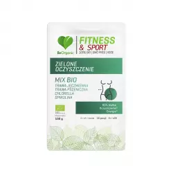 Zielone Oczyszczenie BIO Fitness & Sport Trawa Jęczmienna i Pszeniczna Chlorella Spirulina Proszek 100 g BeOrganic