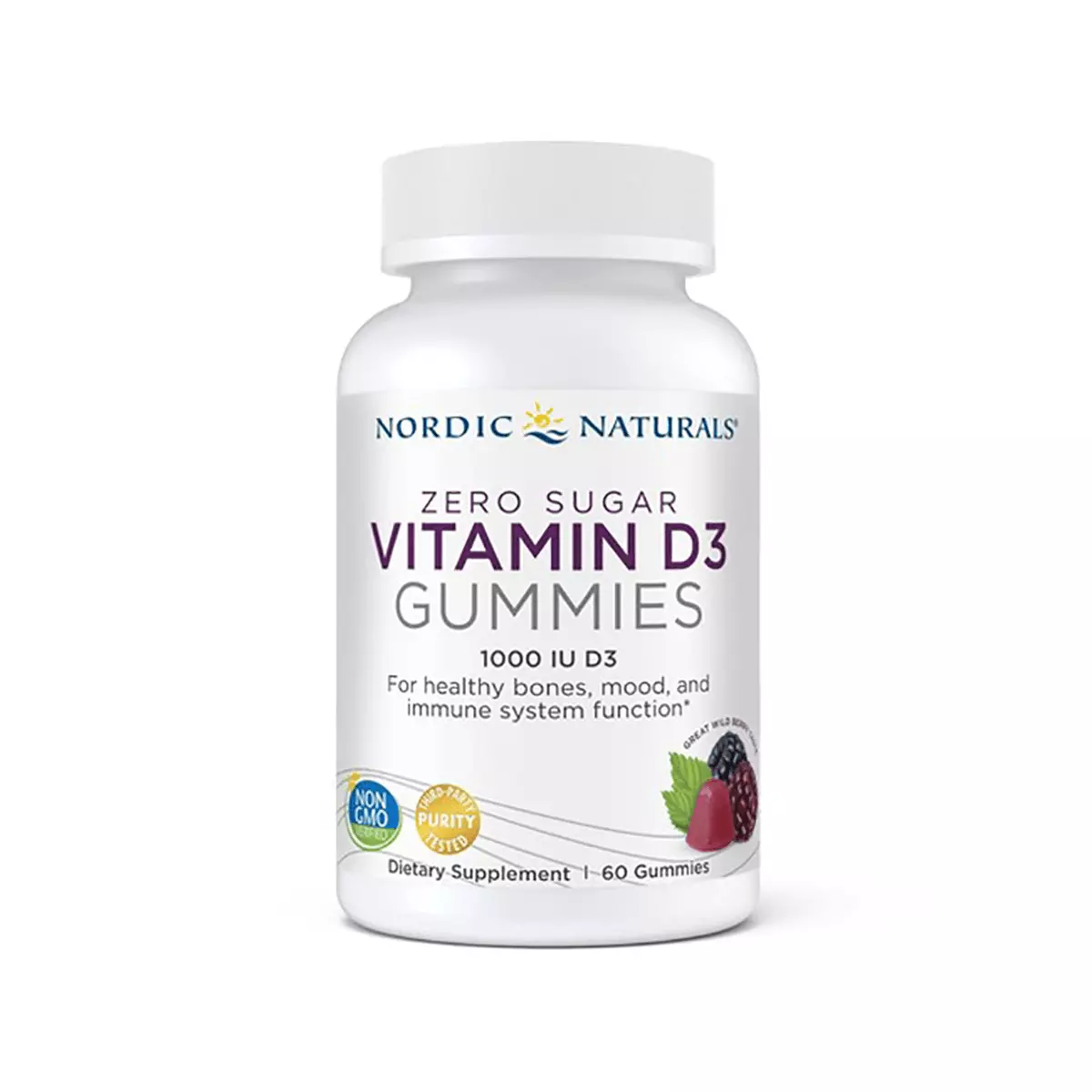 Vitamin D3 Zero Sugar Gummies 1000 IU Witamina D3 Żelki bez cukru (60 żelków) Nordic Naturals Vitamin D3 Zero Sugar Gummies 1000 IU Witamina D3 Żelki bez cukru (60 żelków) Nordic Naturals
