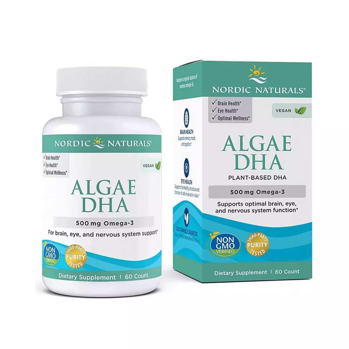 Algae DHA 500 mg Wegańskie kwasy Omega-3 z Alg (60 sg) Nordic Naturals Algae DHA 500 mg Wegańskie kwasy Omega-3 z Alg (60 sg) Nordic Naturals
