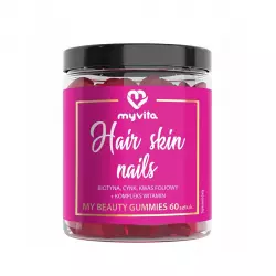 Hair Skin Nails Naturalne Żelki dla Dorosłych Wzmacniające Włosy, Skórę i Paznokcie (120 szt) MyVita