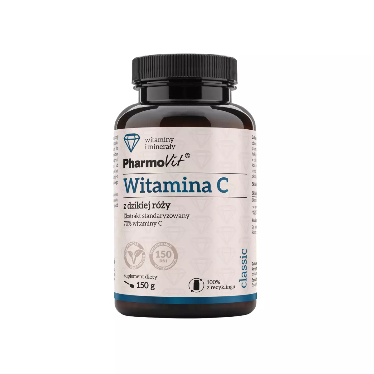 Witamina C z Dzikiej Róży Ekstrakt 70% Proszek 150 g Pharmovit Witamina C z Dzikiej Róży Ekstrakt 70% Proszek 150 g Pharmovit