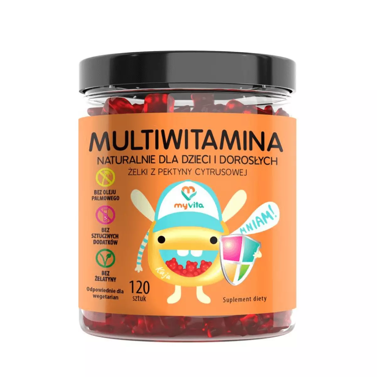 MULTIWITAMINA Naturalne Żelki z Witaminami dla dzieci i dorosłych (120 szt) MyVita MULTIWITAMINA Naturalne Żelki z Witaminami dla dzieci i dorosłych (120 szt) MyVita