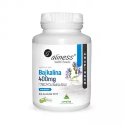 Bajkalina Tarczyca Bajkalska Ekstrakt 85% 400 mg Adaptogen (100 kaps) VEGE Aliness