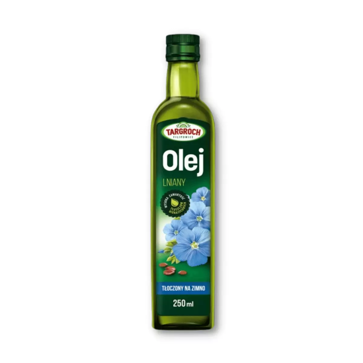 Olej Lniany Tłoczony na Zimno Nierafinowany 250 ml TARGROCH Olej Lniany Tłoczony na Zimno Nierafinowany 250 ml TARGROCH