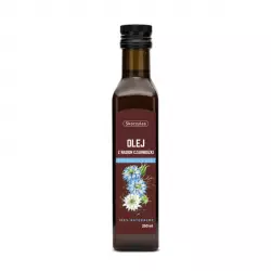 Olej z Nasion Czarnuszki Nierafinowany Tłoczony na Zimno 100% Naturalny 250 ml Skoczylas