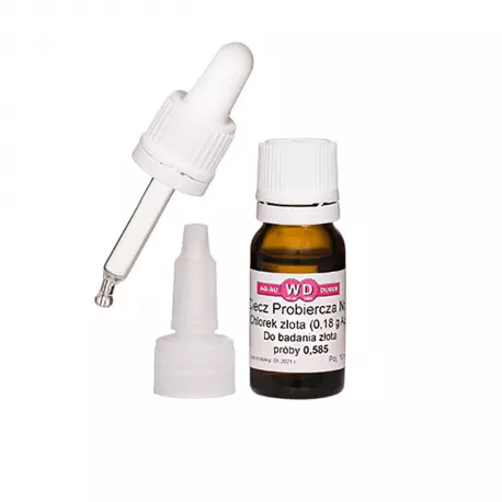 Złoto Chlorek Złota Ciecz Probiercza Nr 3 (0,18 g Au) + Zakraplacz 10 ml Duber