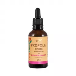Propolis Forte Ekstrakt 10% z Miodem Manuka na Odporność Bez Alkoholu 50 ml w Płynie Krople MyVita
