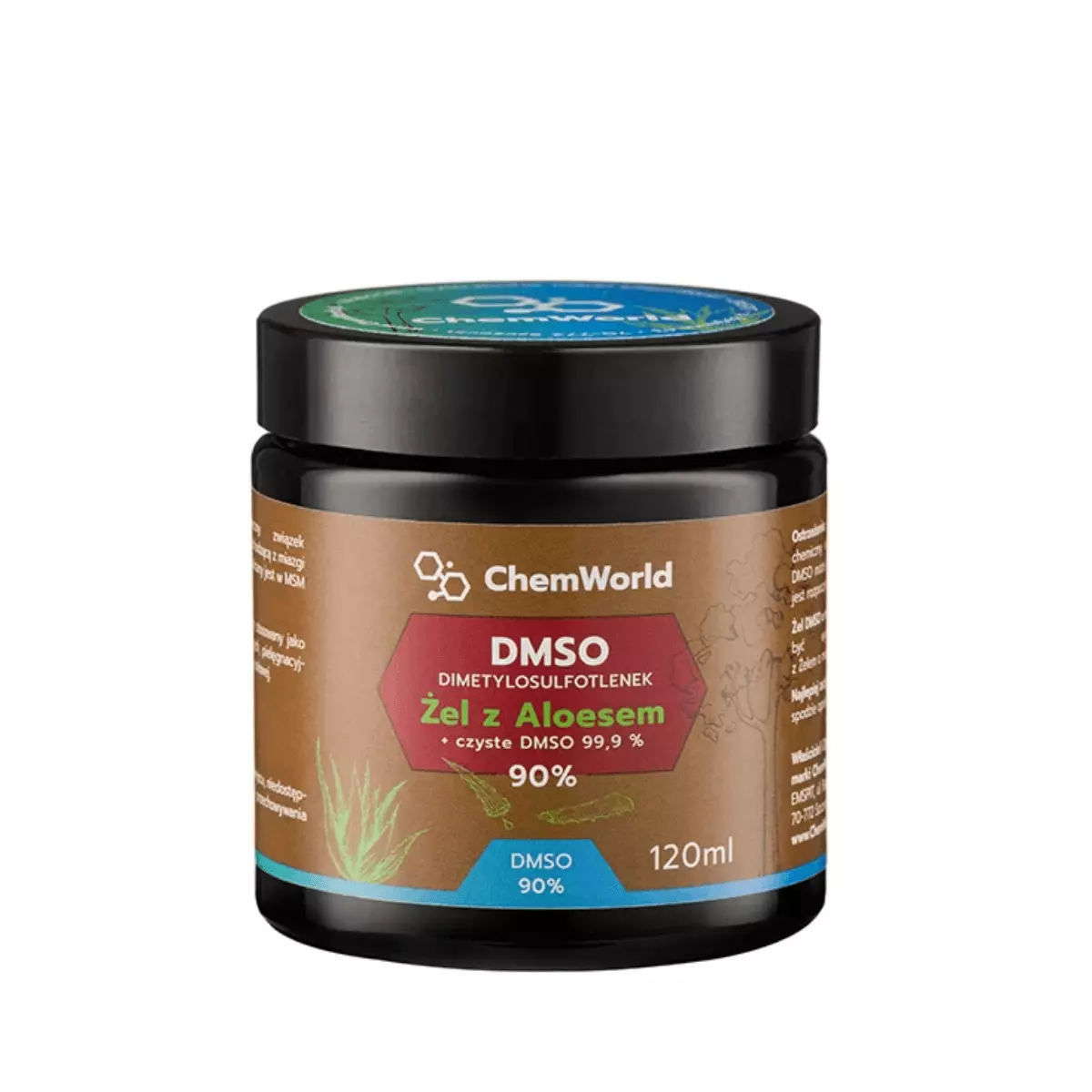 Żel DMSO 90% z Aloesem Meksykańskim 120 ml ChemWorld Żel DMSO 90% z Aloesem Meksykańskim 120 ml ChemWorld