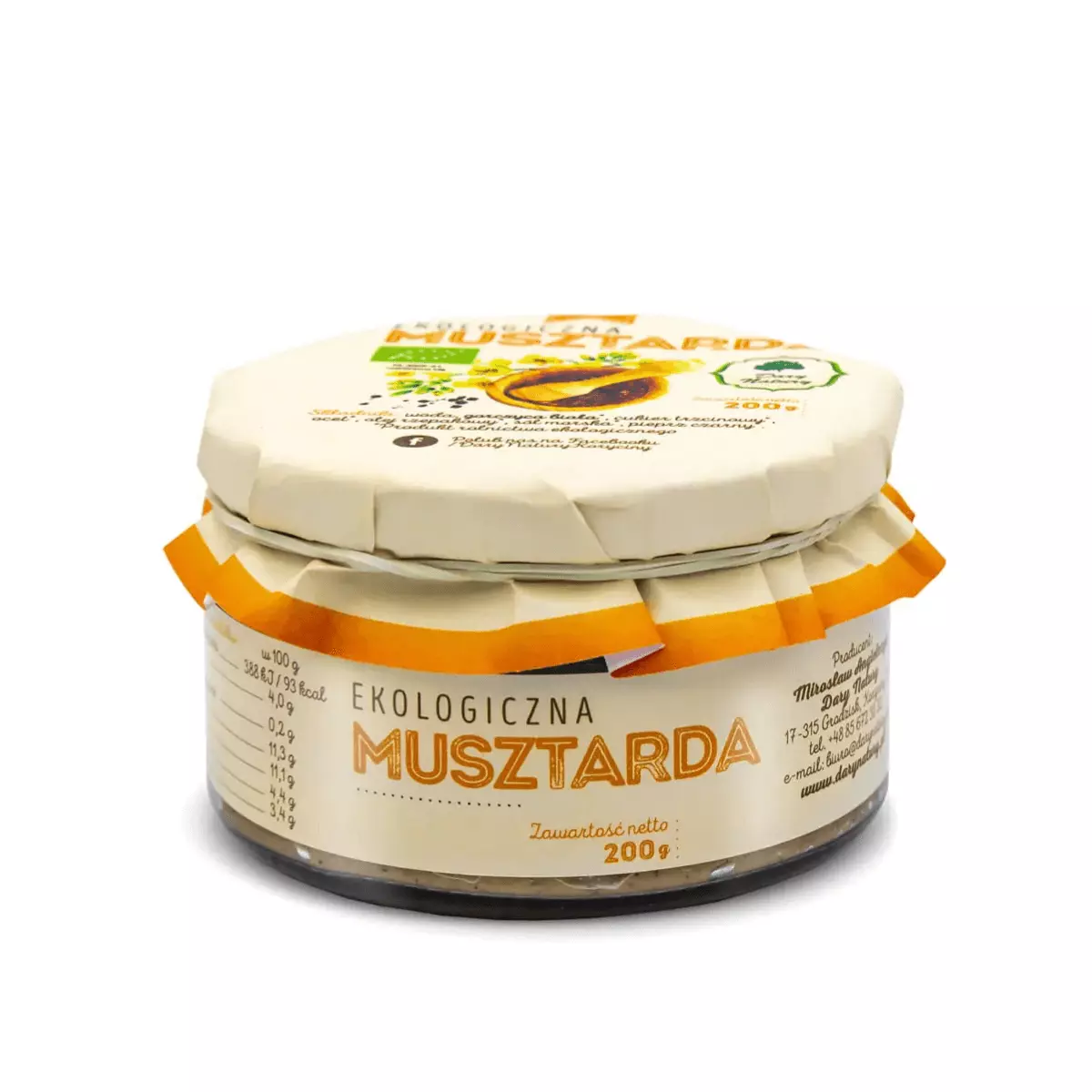 Ekologiczna Musztarda EKO 200 g Dary Natury Ekologiczna Musztarda EKO 200 g Dary Natury