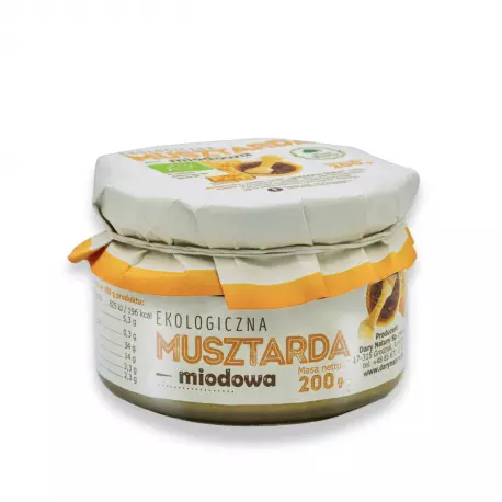 Ekologiczna Musztarda Miodowa EKO 200 g Dary Natury