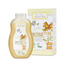 Delikatny Płyn do Kąpieli i Szampon dla Dzieci 2w1 Proteiny Ryżu Ekstrakt z Hibiskusa 400 ml Pierpaoli Baby Anthyllis