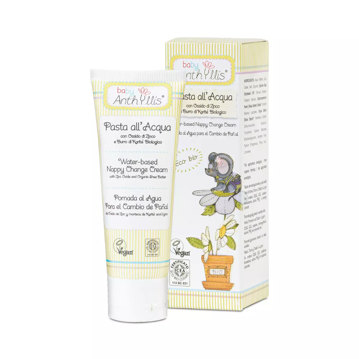 Balsam Ochronny na Podrażnienia Pieluszkowe na Bazie Wody z Masłem Shea Tlenkiem Cynku i Olejami 75 ml Pierpaoli Baby Anthyllis Balsam Ochronny na Podrażnienia Pieluszkowe na Bazie Wody z Masłem Shea Tlenkiem Cynku i Olejami 75 ml Pierpaoli Baby Anthyllis