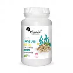 Dong Quai Dzięgiel Chiński Ekstrakt 500 mg Kobiece Wsparcie (100 kaps) VEGE Aliness