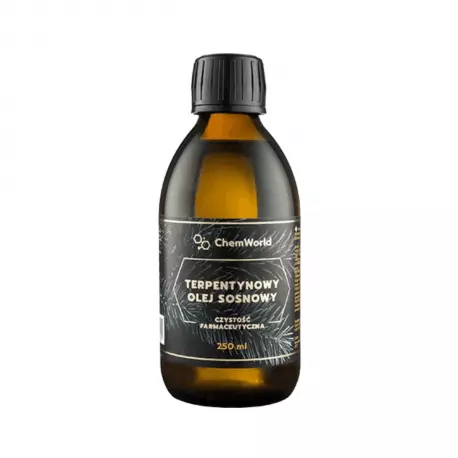 Terpentynowy Olej Sosnowy Terpentyna Sosnowa 250 ml Szklana Butelka ChemWorld