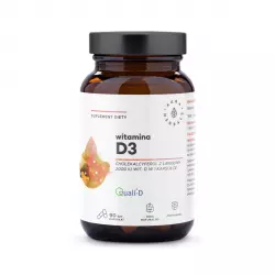 Witamina D3 2000 IU z Lanoliny (90 kaps) VEGE Aura Herbals