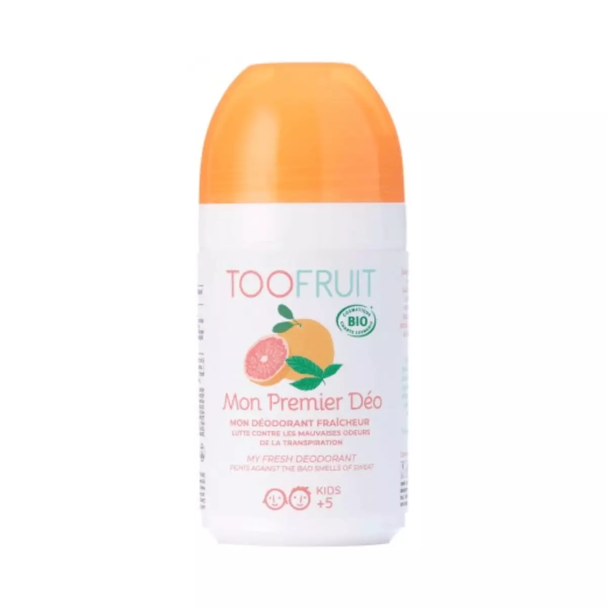 Dezodorant w Kulce dla Dzieci od 5 Roku Życia Grejpfruit i Mięta 50 ml TOOFRUIT Dezodorant w Kulce dla Dzieci od 5 Roku Życia Grejpfruit i Mięta 50 ml TOOFRUIT