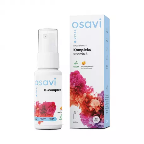 Kompleks Witamin B Wegański Spray Doustny 25 ml Osavi